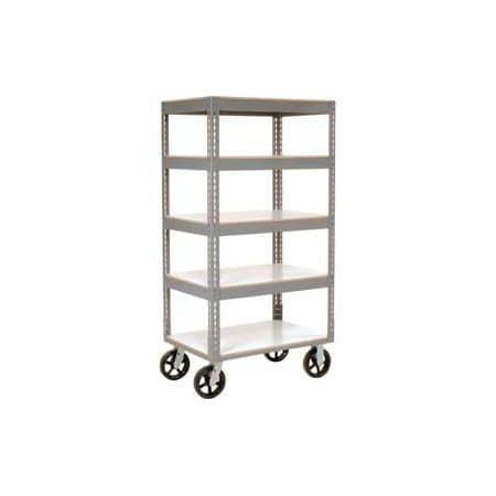 Global Industrial Boltless Shelf Truck, Steel, 36 in L, 24 in W, 68 in H 330420